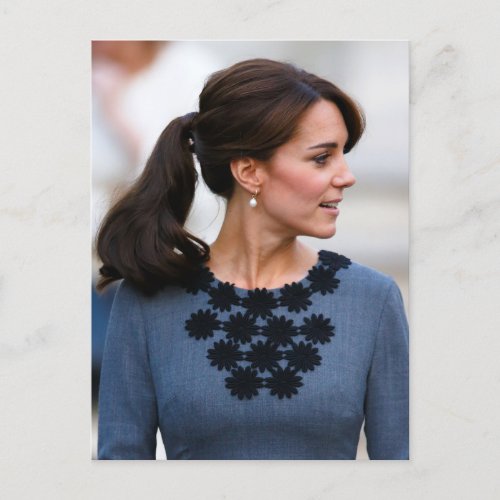 Princess Kate grey gray stylized Postcard