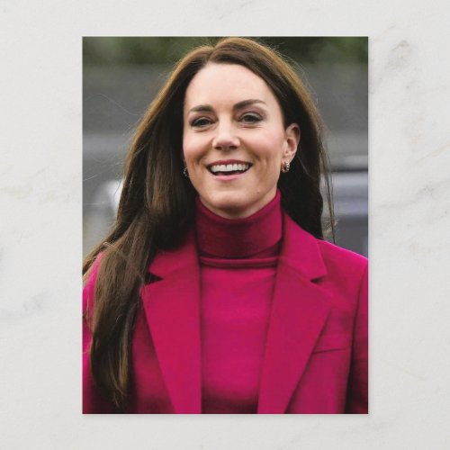 Princess Kate pink stylized Postcard