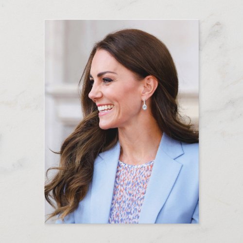 Princess Kate powder blue stylized Postcard