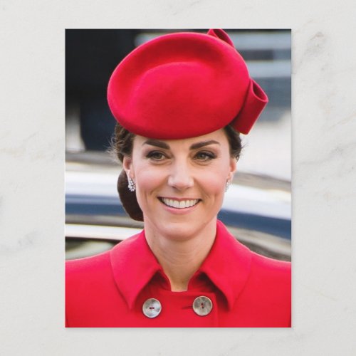 Princess Kate red stylized Postcard