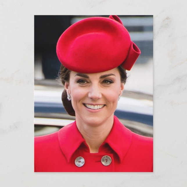 Princess Kate red stylized Postcard (Front)
