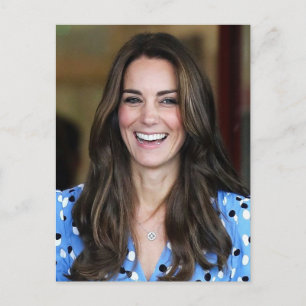 Princess Kate sky blue stylized Postcard