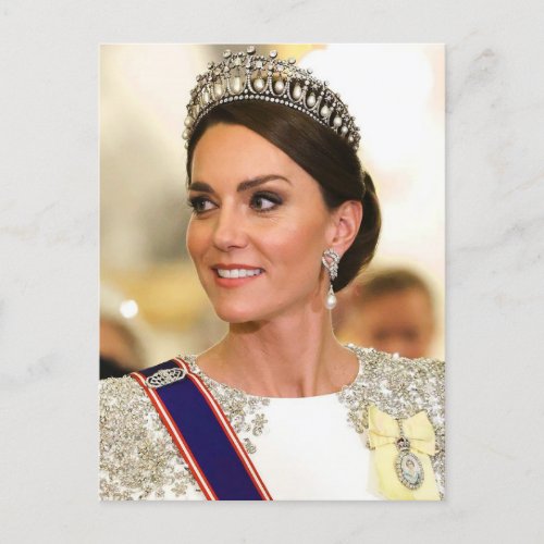 Princess Kate white stylized Postcard
