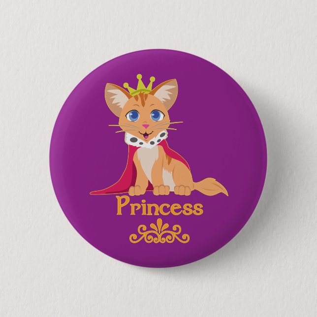 Princess Kitten Button (Front)