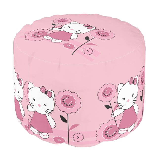 Princess, kitten, crown pouf (Angled Back)