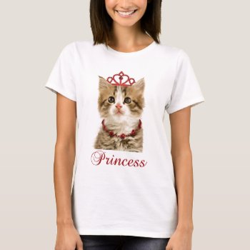 Princess Kitten T-shirt by lamessegee at Zazzle