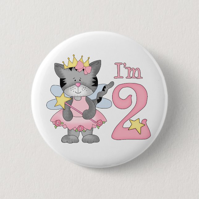Princess Kitty 2nd Birthday Button (Front)