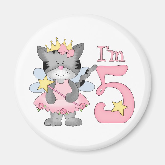 Princess Kitty 5th Birthday Magnet (Front)