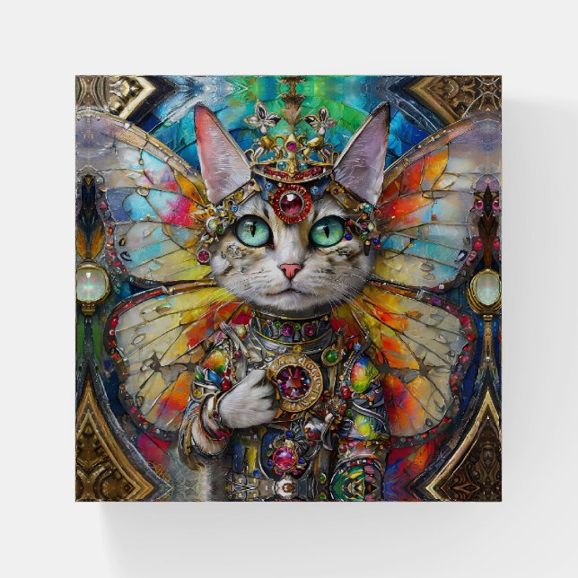 Princess Kitty Cat of the Butterfly Wing Brigade Paperweight (Front)