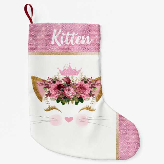 Princess Kitty Custom Christmas Stocking (Front)