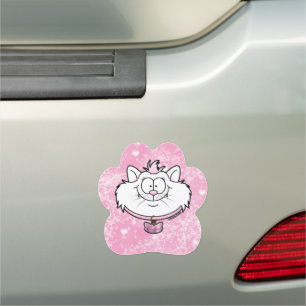 Princess Kitty Pink Sparkle Screwball Graphics Car Magnet