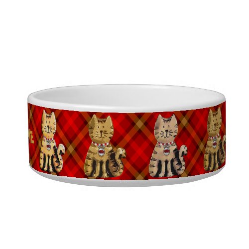 Princess Kitty Scottish Guard Personalized Bowl