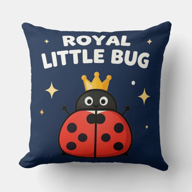 Princess Ladybug Whimsical Nursery Decor Throw Pillow (Front)