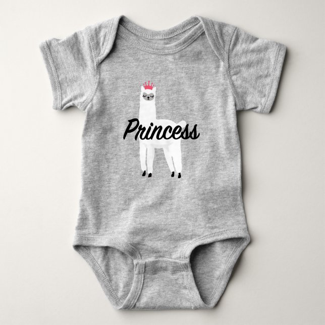 Princess Lama Design - Baby Jersey Bodysuit (Front)