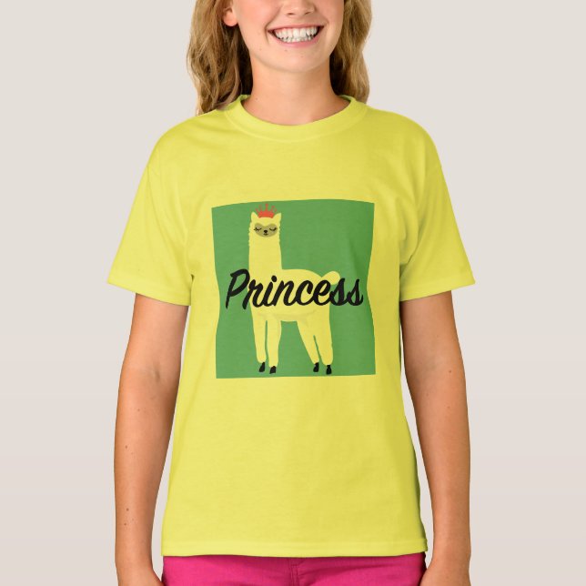 Princess Lama Design - Girls' Basic T-Shirt (Front)