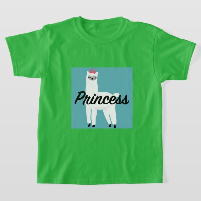 Princess Lama Design - Girls' Basic T-Shirt (Laydown)