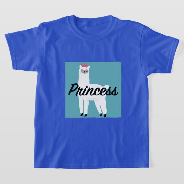 Princess Lama Design - Girls' Basic T-Shirt (Laydown)