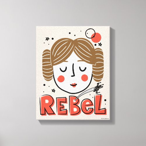 Princess Leia Doodle Canvas Print