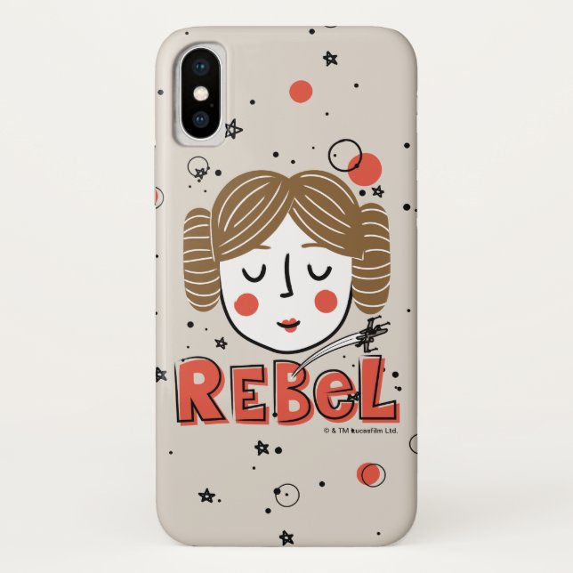 Princess Leia Doodle Case-Mate iPhone Case (Back)