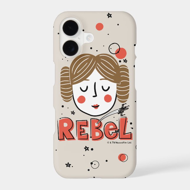 Princess Leia Doodle Iphone Case (Back)
