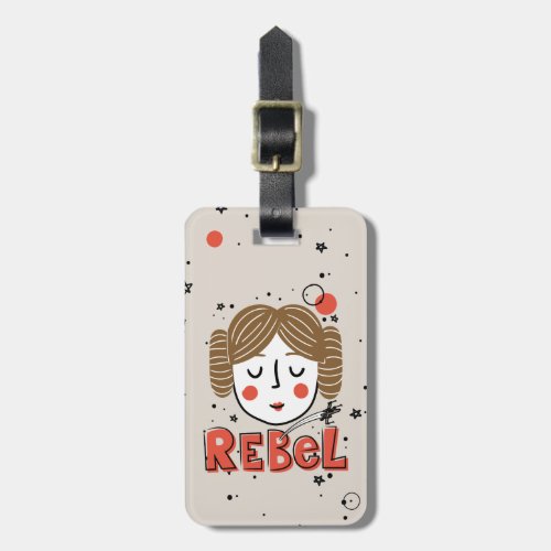 Princess Leia Doodle Luggage Tag
