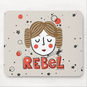 Princess Leia Doodle Mouse Pad