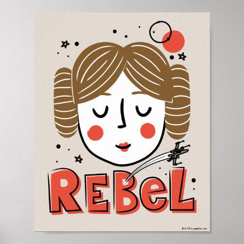 Princess Leia Doodle Poster