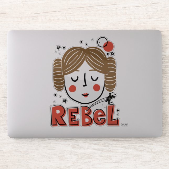 Princess Leia Doodle Sticker (Computer)