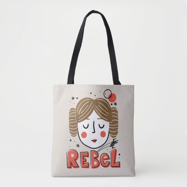 Princess Leia Doodle Tote Bag (Front)