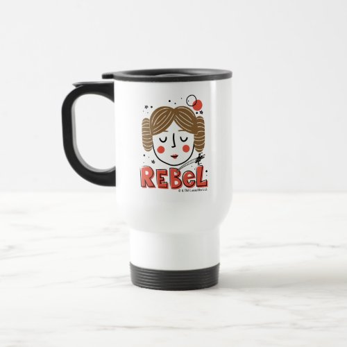 Princess Leia Doodle Travel Mug