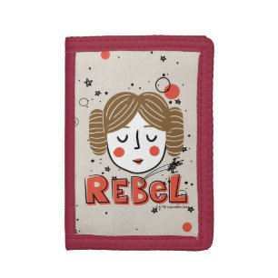 Princess Leia Doodle Tri-fold Wallet