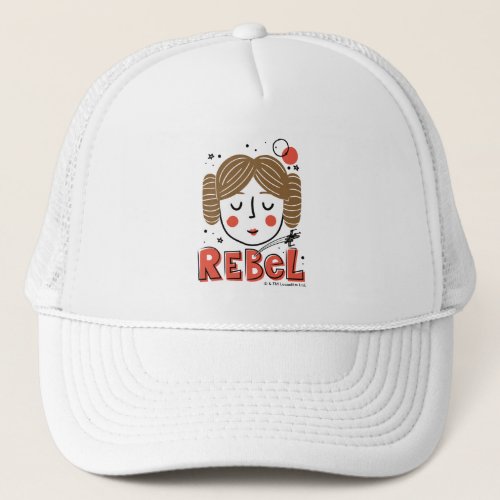 Princess Leia Doodle Trucker Hat