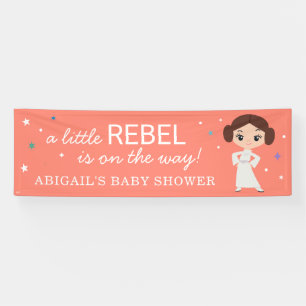 Princess Leia   Little Rebel Baby Shower Banner