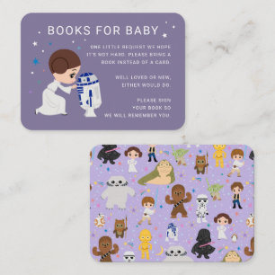 Princess Leia Little Rebel Baby Shower Enclosure Card