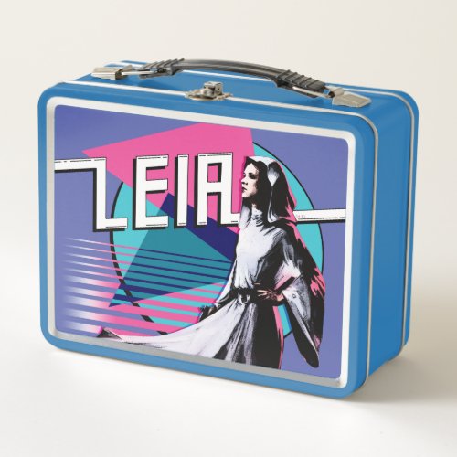 Princess Leia Neon Synthwave Graphic Metal Lunch Box