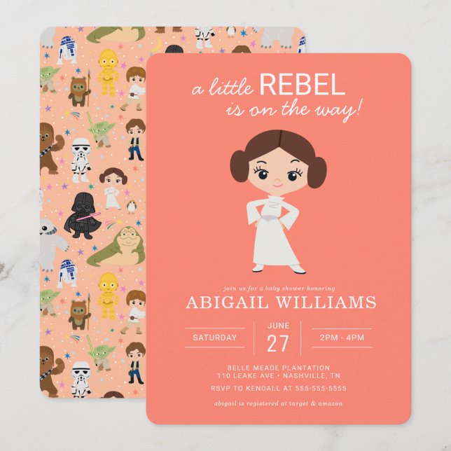 Princess Leia | Rebel Baby Shower Invitation (Front/Back)