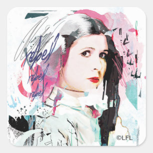 Princess Leia   Rebel Collage Square Sticker