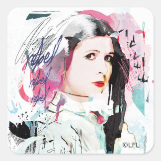Princess Leia | Rebel Collage Square Sticker