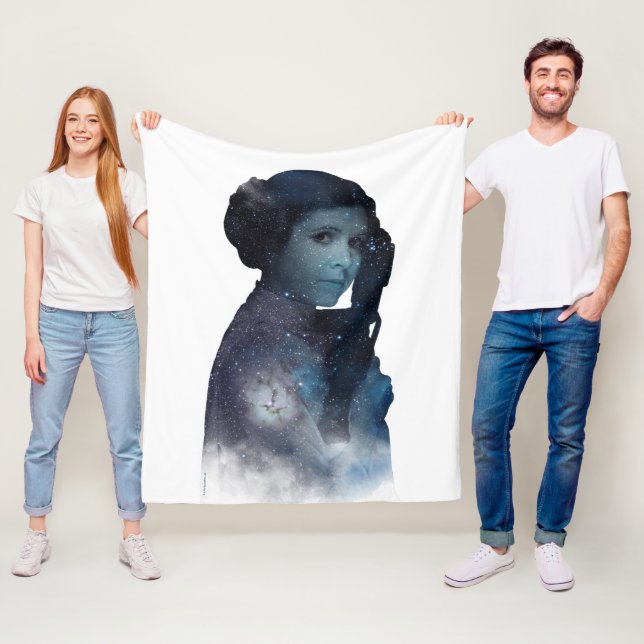 Princess Leia | Space Silhouette Fleece Blanket (In Situ)