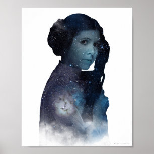 Princess Leia Space Silhouette Poster