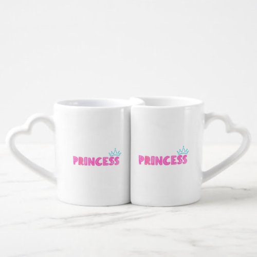 Princess lettering coffee mug set