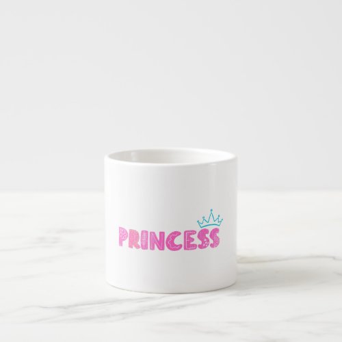 Princess lettering espresso cup