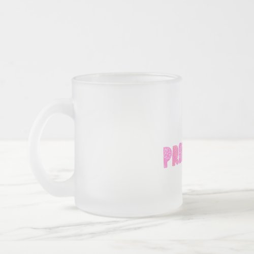 Princess lettering frosted glass coffee mug