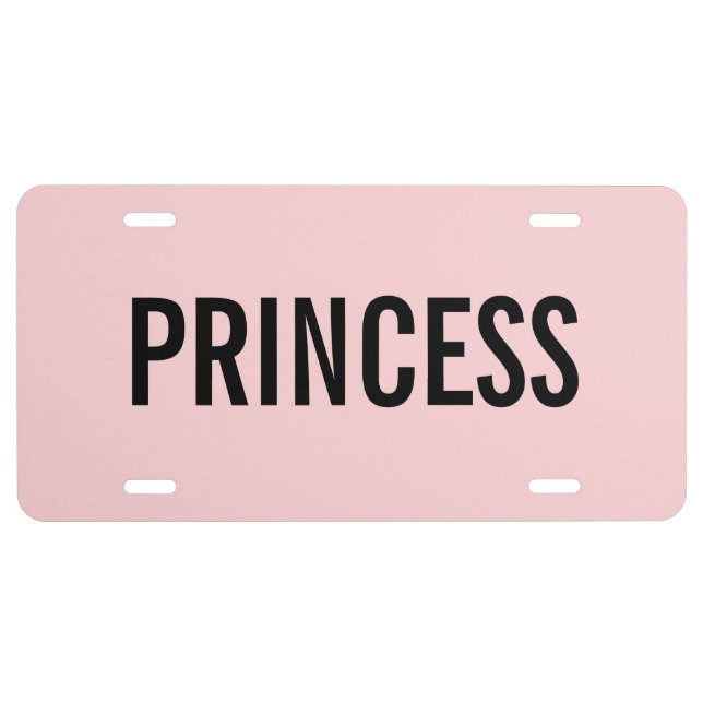 Princess License Plate (Front)