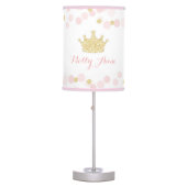 Princess Little Girl's Room Table Lamp Pink Gold (Front)