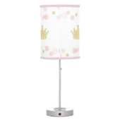 Princess Little Girl's Room Table Lamp Pink Gold (Back)