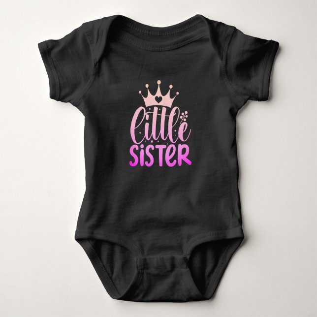 Princess Little Sister Baby Bodysuit (Front)
