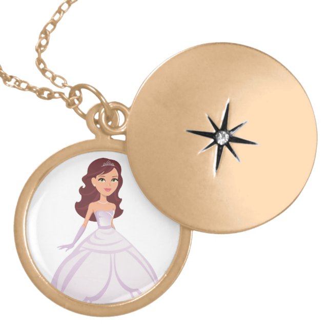 Princess Locket Necklace for Girls (Front)