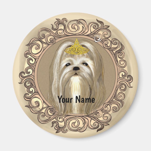 Princess Maltese Dog  Magnet (Front)
