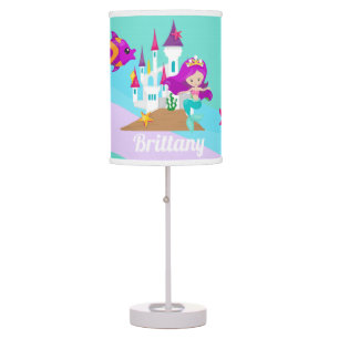 Princess mermaid add name decor lamp
